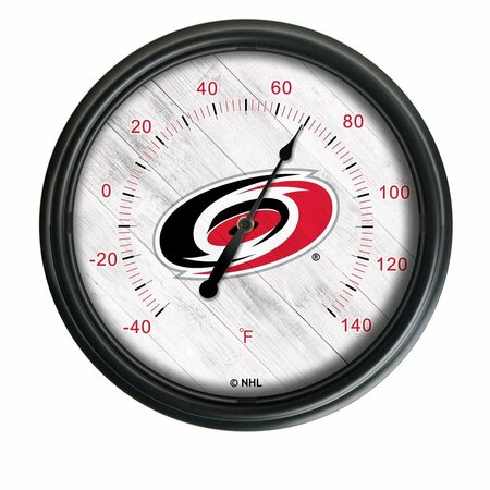 HOLLAND BAR STOOL CO Carolina Hurricanes Indoor/Outdoor LED Thermometer ODThrm14BK-08CarHur